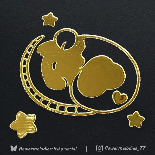 Goodnight Rat - Gold foil Sticker
