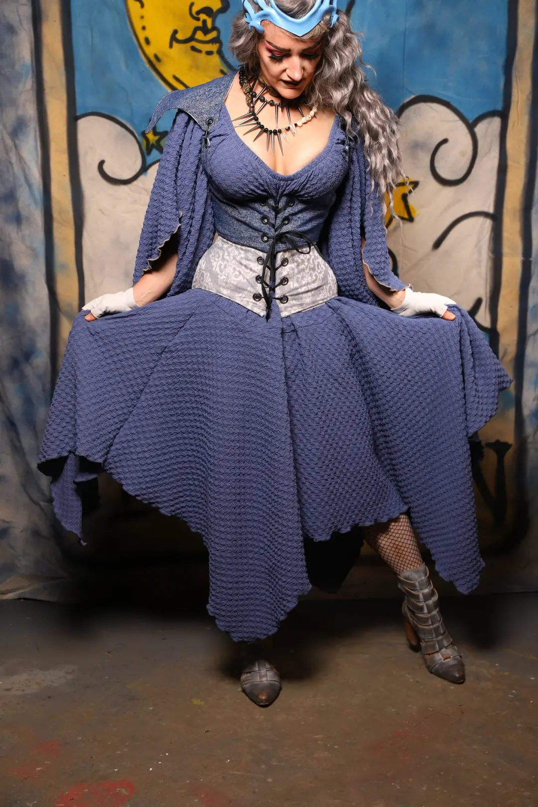 20. Fairy Skirt in Soft Blue Texture - The Sapphire Séance Collection