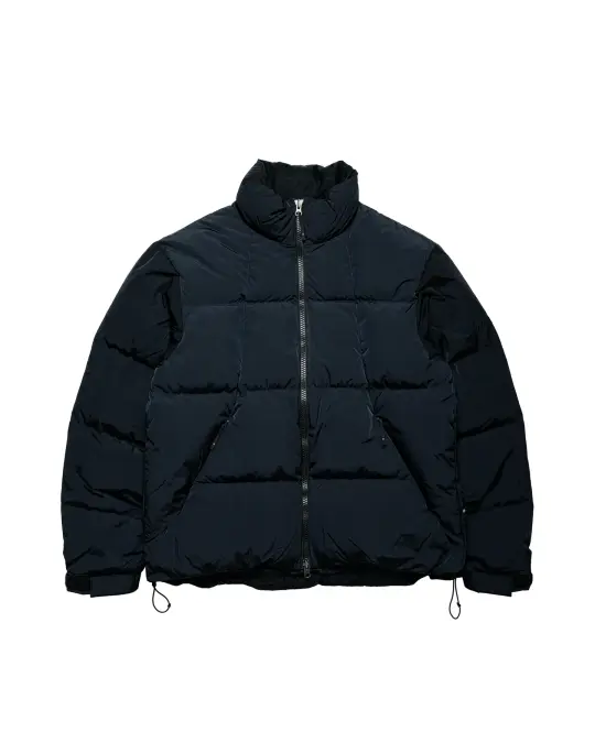 Goldwin Dope Dyed Ripple Nylon Down Jacket Dark Navy