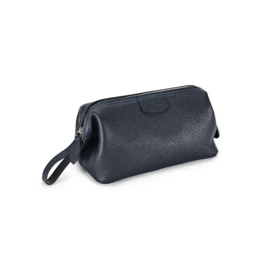 T&H Navy Nappa Wash Bag