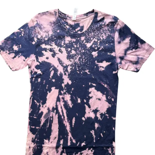 ADULT Small Purple Speckle Dye Chainstitch T-Shirt