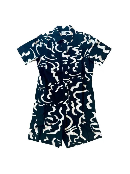 Midnight Faces Romper | Shortalls | Shorts Jumpsuit