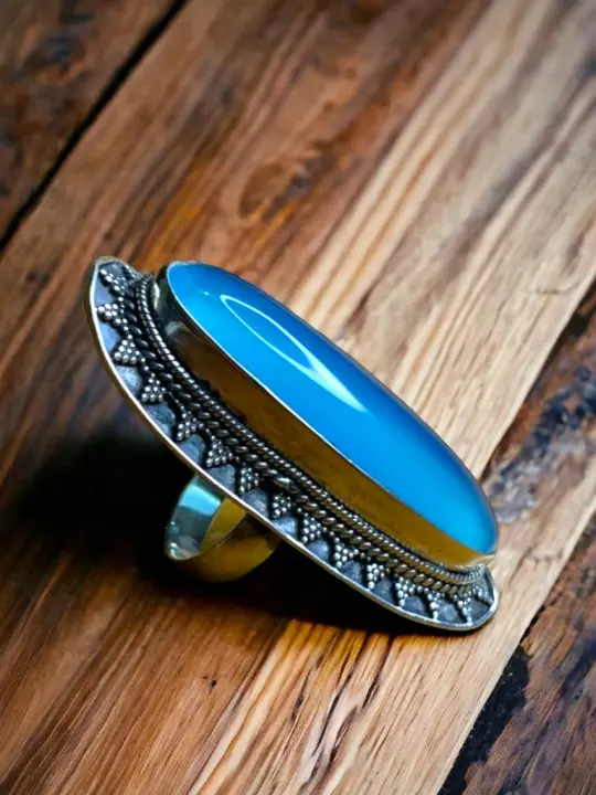 Chalcedony Silver Ring