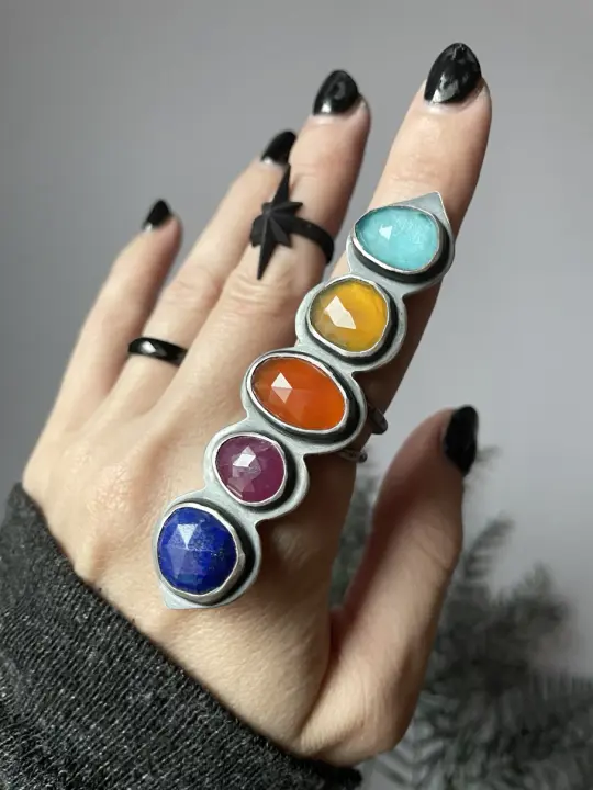 5 Stone Santorini Sunset Ring - Size 8