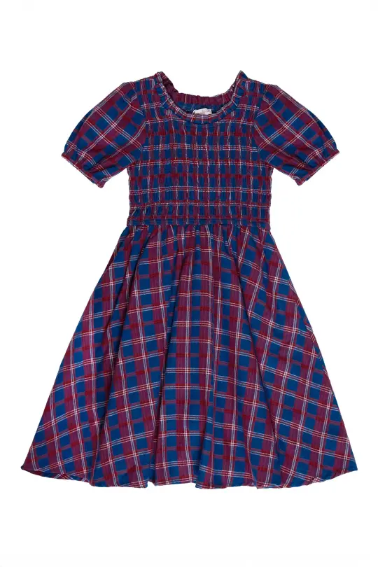 Mini Mariah Dress in Mariner Tartan