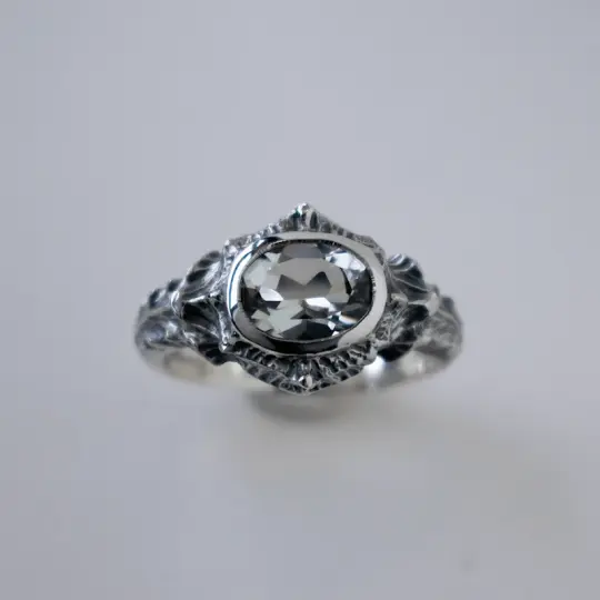 Reverie Ring // Faceted Green Quartz (N)
