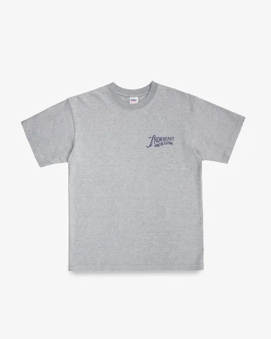 7.5oz Printed Loopwheel Crew Neck T-Shirt - Grey