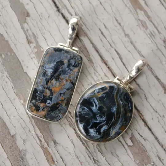 Petra - Pietersite Pendants in Sterling Silver