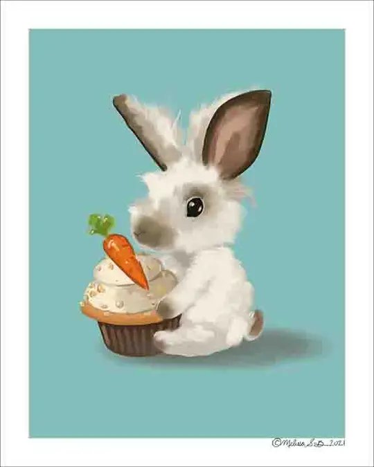 Bunny Carrot Cake Fine Art Print