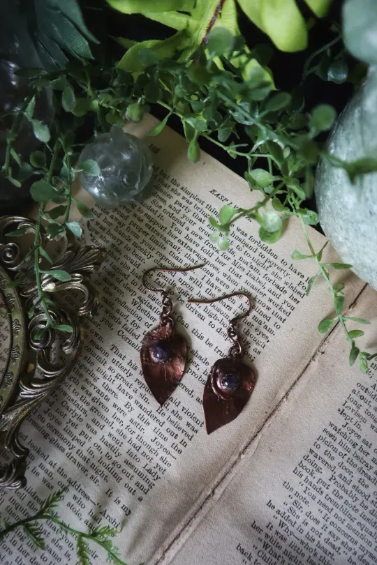 Lilac Leaf Earrings