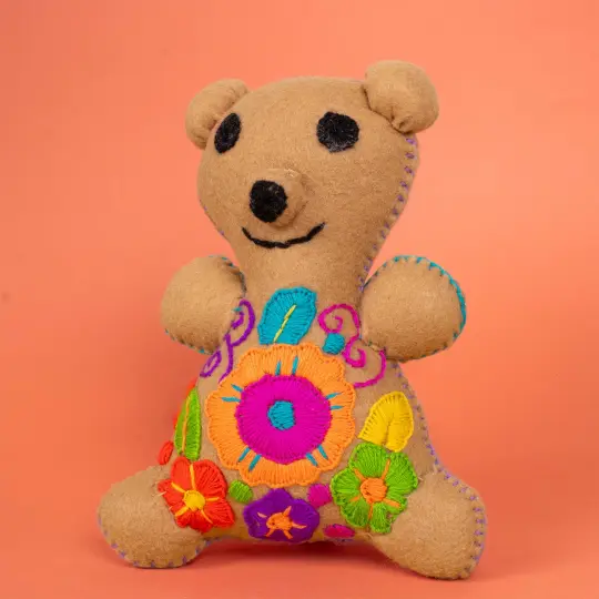 Osito Bear Hand-Embroidered Stuffed Animal