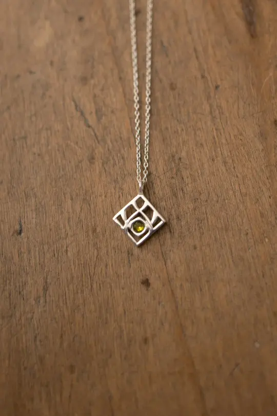 Collier "Mira" en argent et péridot