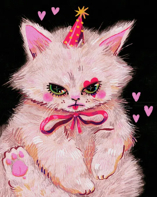 Clown Kitty - Print