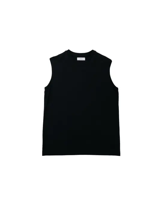 marka Sleeveless Tee 40/2 Organic Cotton Knit Black