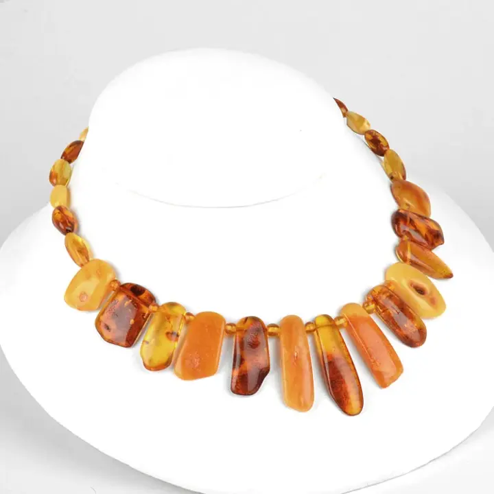 Elegant Amber Collar Necklace