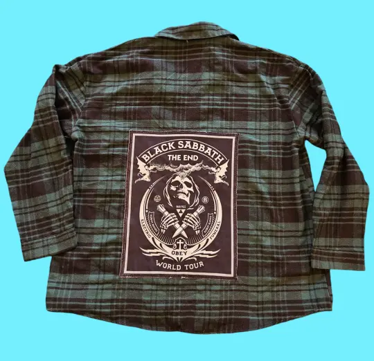 Black Sabbath band flannel size L