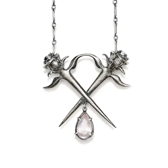 Roses of the Abyss. Rose Quartz Necklace.