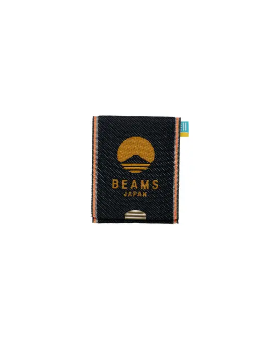 Beams Japan Takata Denim Logo Coin Purse Orange