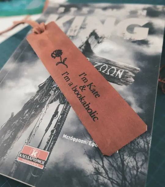 Birthflower Leather Bookmark | Personalized Gift with Custom Text