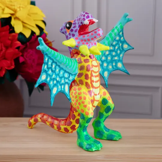 Papier-Mâché Fantastical Alebrijes Sculptures
