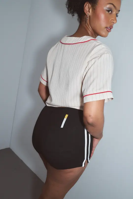 Sporty Cigarette Short Shorts Black