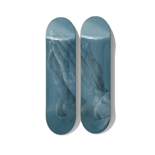 Dürer Praying Hands Skateboard Wall Art – Diptych