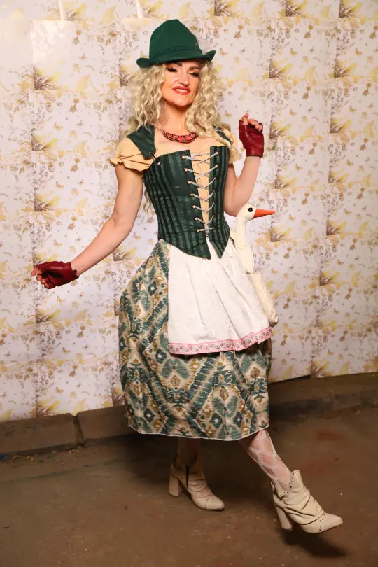 Oktoberfest Set #10: Elizabethan Corset + Hobbit Tulip Skirt + Apron *blouse sold separately* - Oktoberfest Sets Collection