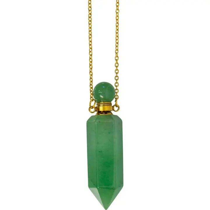 Green Aventurine Perfume Bottle Necklace