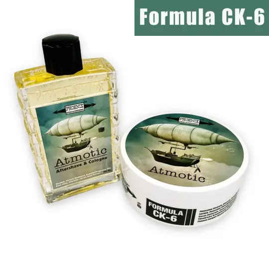 Atmotic Artisan Shave Soap & Aftershave Cologne Bundle Deal | Ultra Premium Formula CK-6