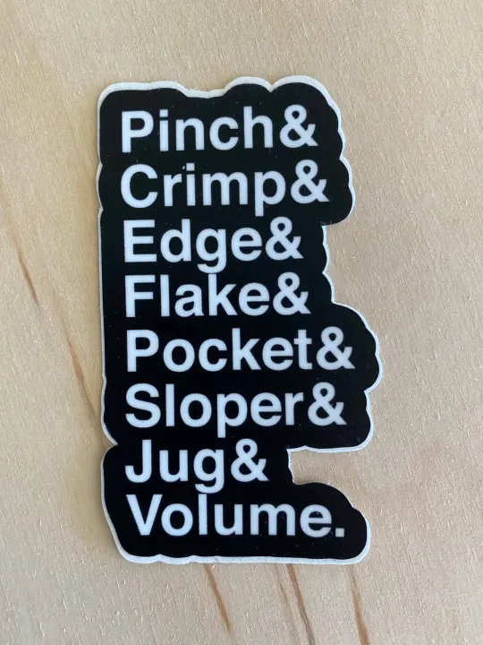 Cactus to Pine - Holds List Rock Climb Sticker