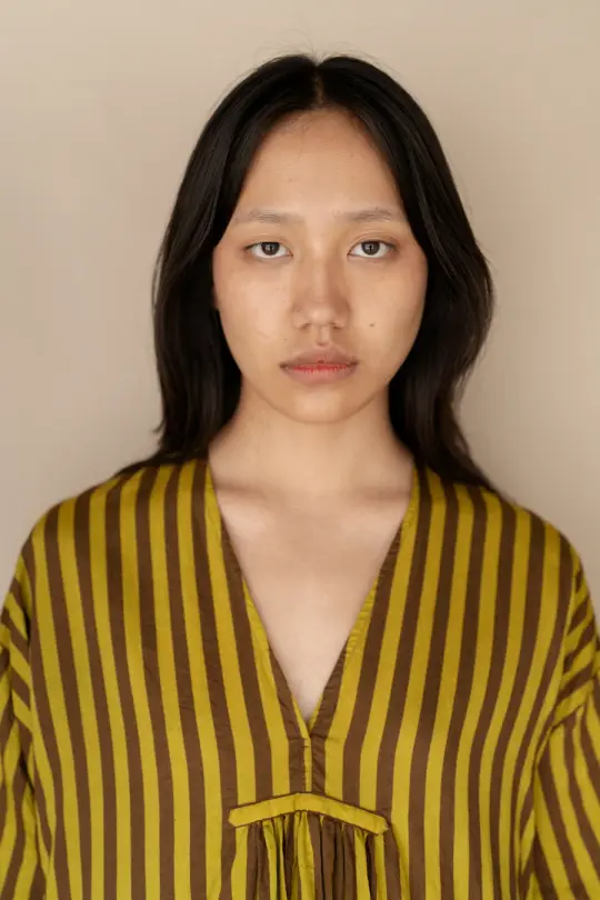 IRENE - GREEN BROWN STRIPES