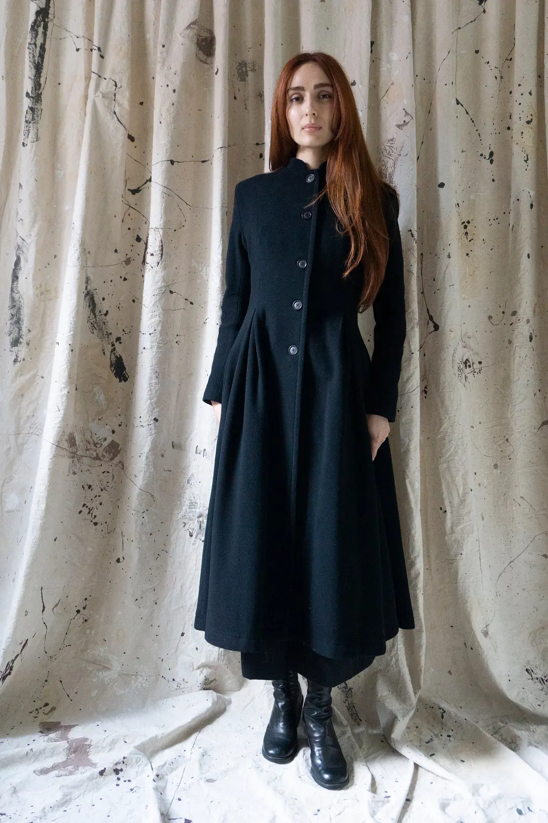 Linnea Wool Coat - Black