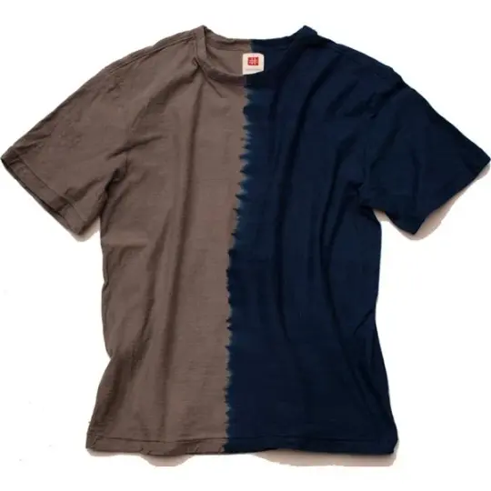 Shibori Tie-Dyed Loop Wheel Organic Cotton T-shirt Short slv “Malayan Tapir”
