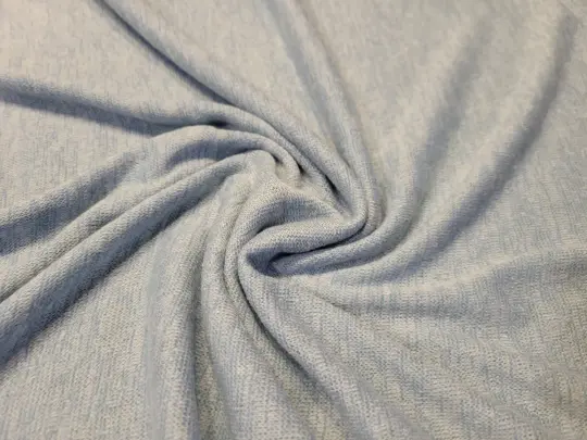 Light Blue Loose Weave Heathered Sweater Knit- By the Yard
