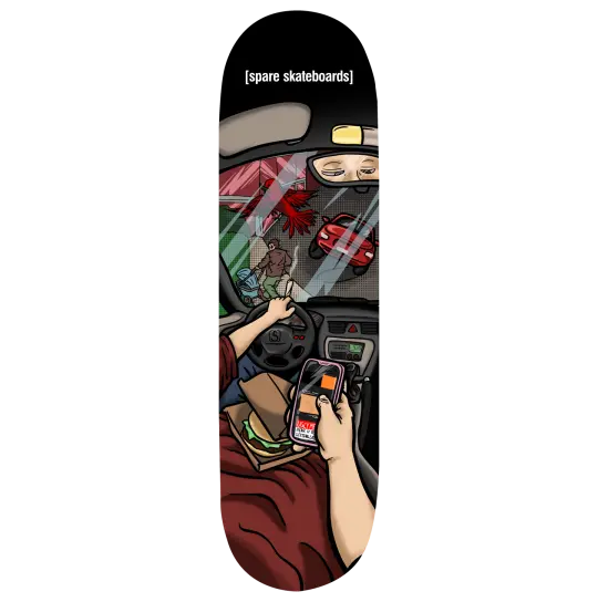 Text and drive Spare skateboards