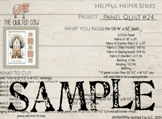 Helpful Heifer Panel Quilt #24
