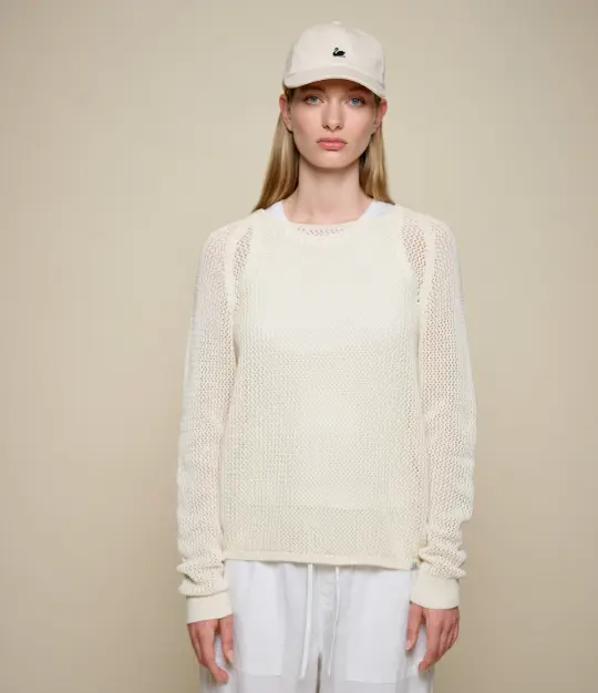 1960s Crochet Cotton Raglan Sweater