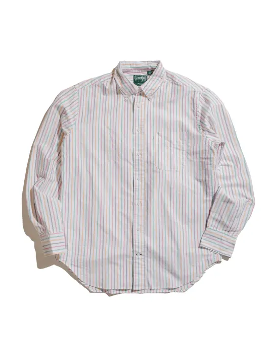 Gitman Vintage Bros. Rasta Stripe Oxford Long Sleeve