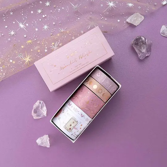 Tsuki ‘Moonlit Blush’ Washi Tape Set ☾