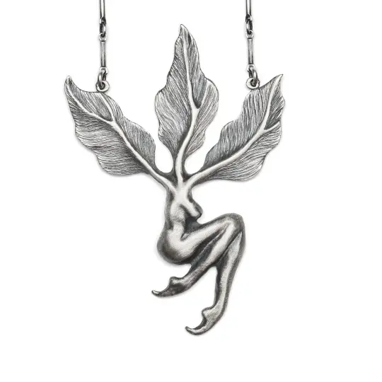 The Dreaming Mandragora. Sterling Silver Necklace.