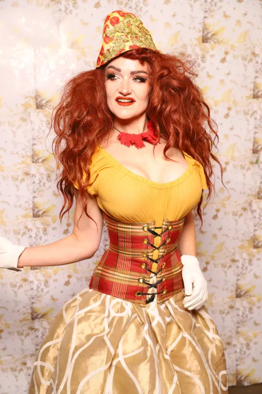 29. Petite Wench in Brick & Olive Plaid - The Marinara Maidens Collection
