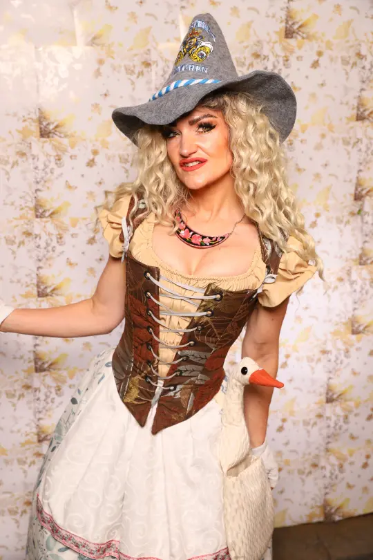 Elizabethan Corset in November Leaves - Oktoberfest Sets Collection