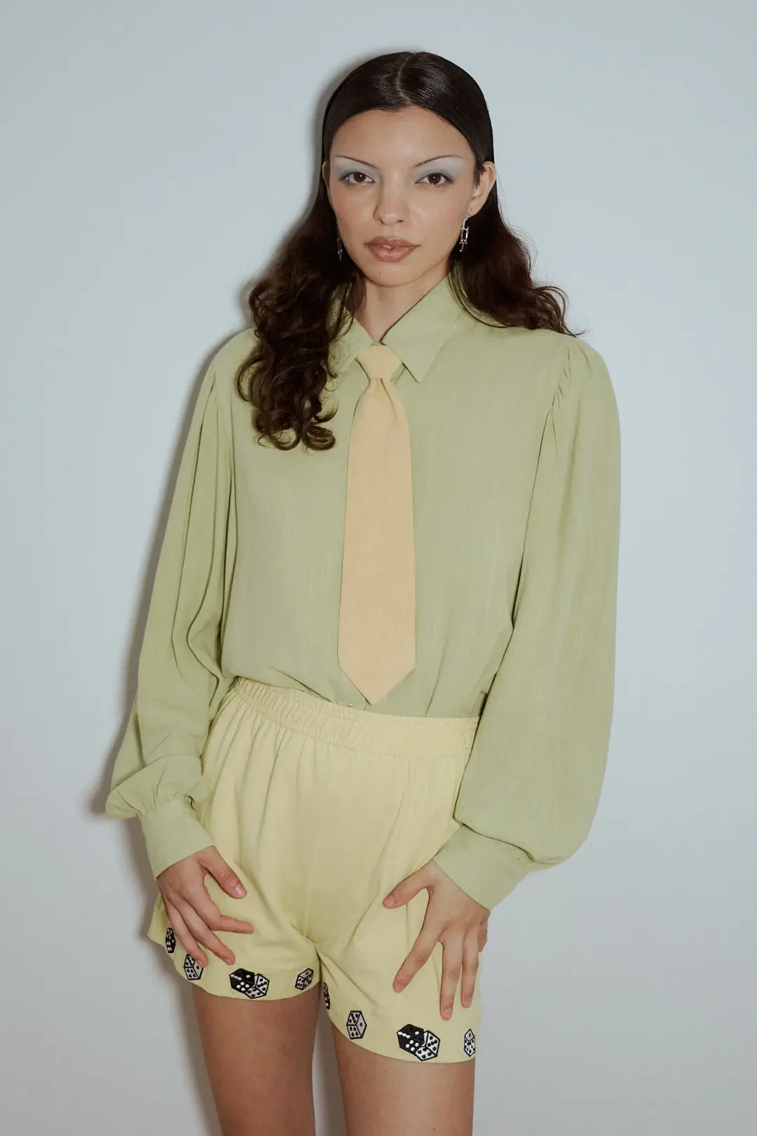 Business Man Blouse Soft Linen Lemon/Lime