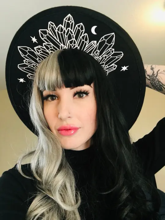 Moonlight Crystals Vegan Felt XL Brim Hat