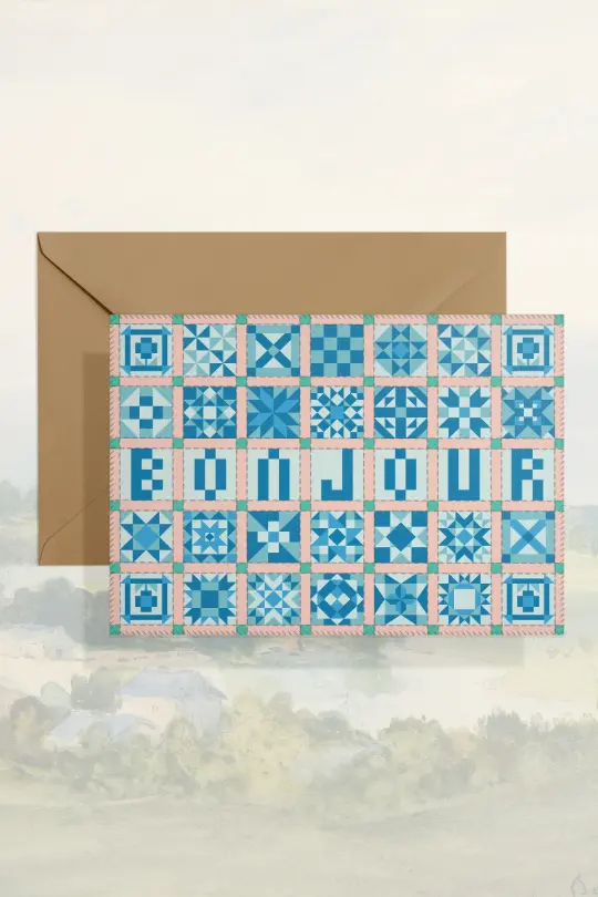 Bonjour (Patchwork) Card