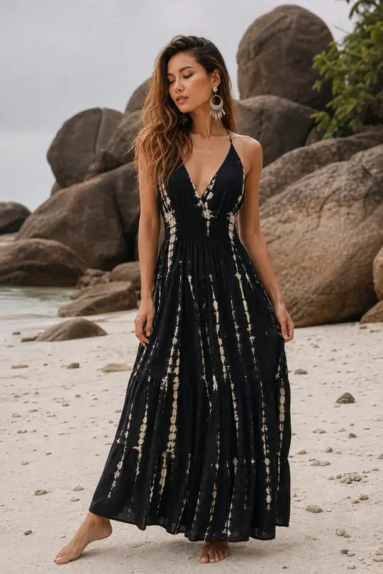 Tye Dye Dress Avani Black