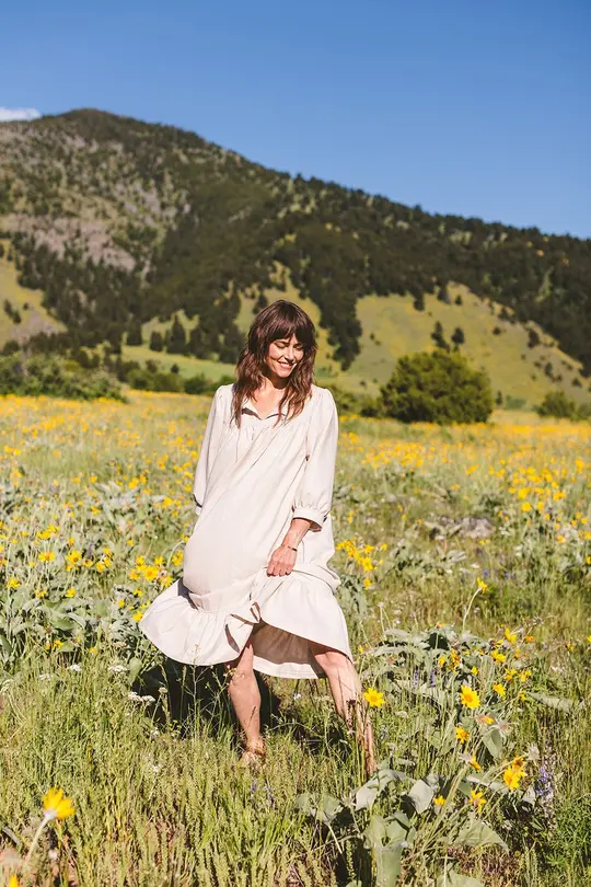 Wilderness Dress in Ivory Linen