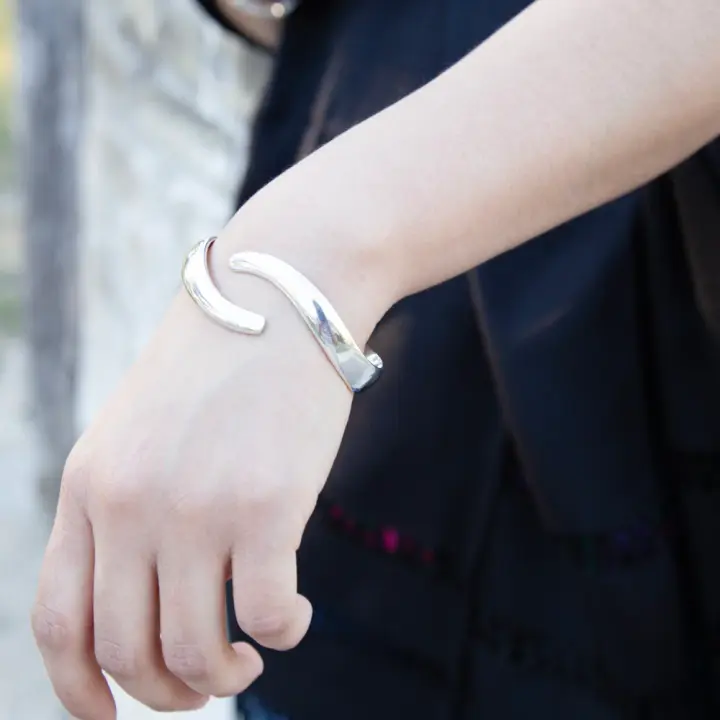 Sterling Silver Open Cuff
