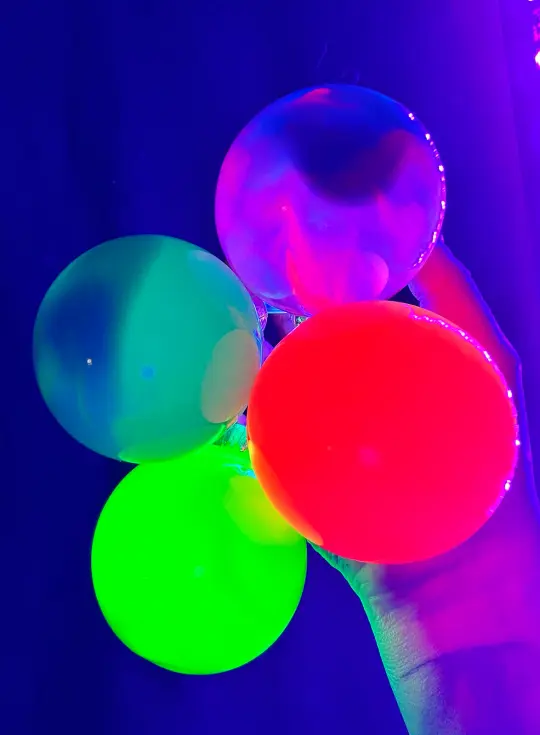 GLOW IN THE DARK glass ornaments