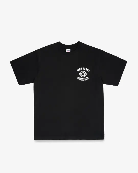 7.5oz Printed Loopwheel Crew Neck T-Shirt - Black